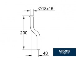 MEDIDAS TUBO DESCARGA URINARIO GROHE